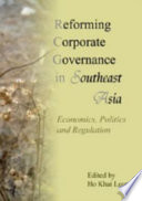 Cover of Reforming corporate governance in Southeast Asia (1)