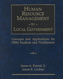 Cover of Human resource management in local government